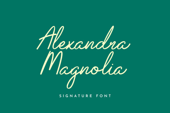 Alexandra Magnolia Script Handwritten Fonts for Elegant Branding