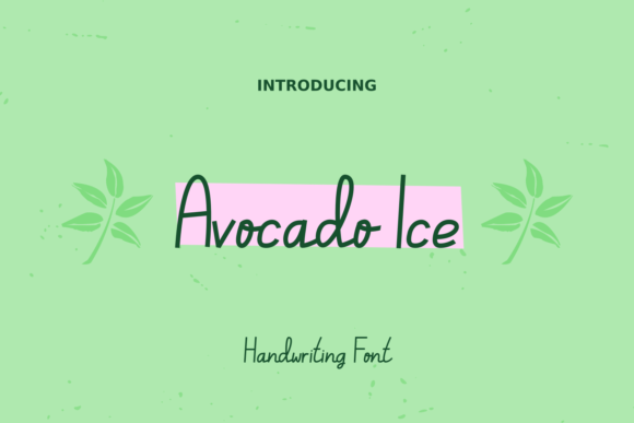Avocado Ice Typeface: A Script Font for Elegant Editorial Design