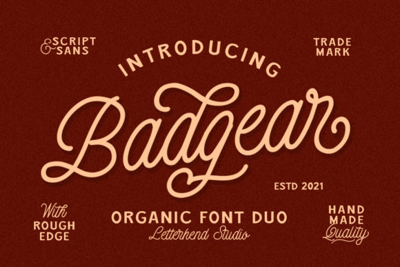 Badgear: A Vintage Duo Font for Elegant Craft Branding