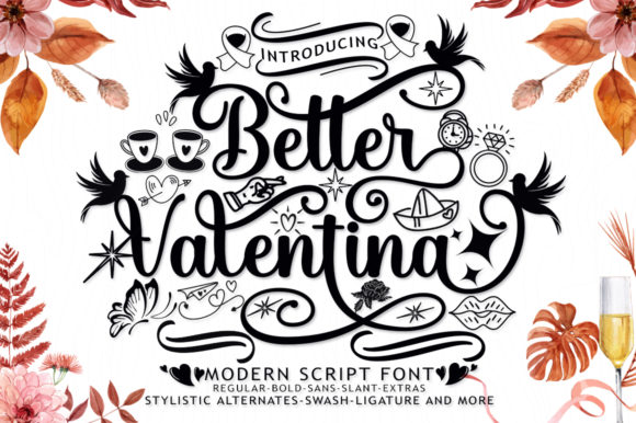 Better Valentina Duo: A Retro Script and Sans Serif Typeface for Boutique Brands