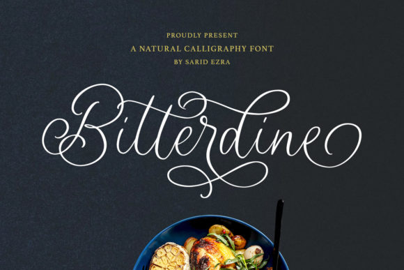 Bitterdine: A Modern Script Handwritten Font for Elegant Branding