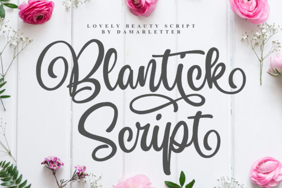 Blantick Script: A Sweet Handwritten Typeface for Crafters