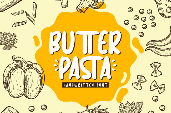 Butter Pasta Typeface for Campaign Visuals