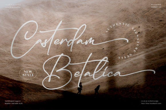 Casterdam Baletica: A Vintage Script Typeface for Fashion Branding