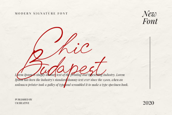Chic Budapest Typeface for Elegant Brand Identity