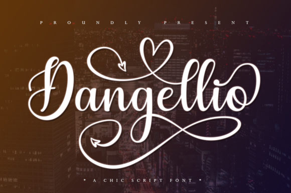 Dangellio Script Font for Romantic Campaign Design