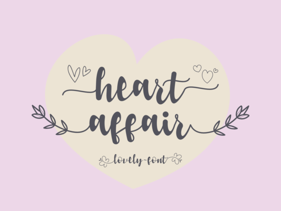 Heart Affair Script Font for Romantic Branding