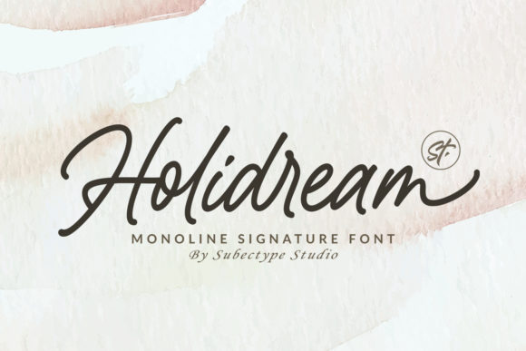 Holidream: A Vintage Script Font for Editorial Design