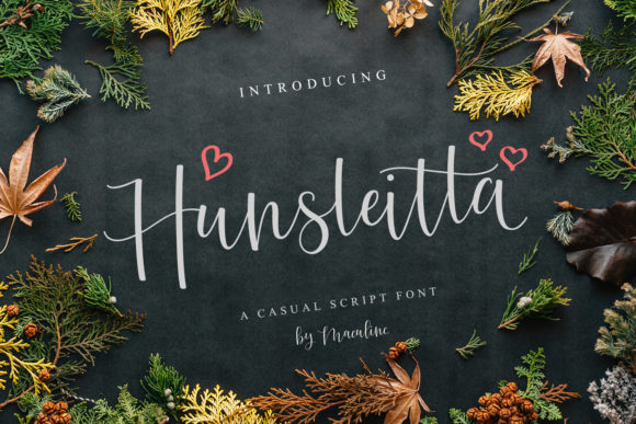 Hunsleitta: A Whimsical Script Font for Relaxed Branding Projects