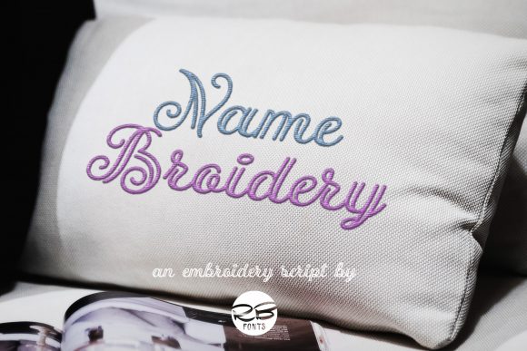 Name Broidery Script Handwritten Fonts for Boutique Branding
