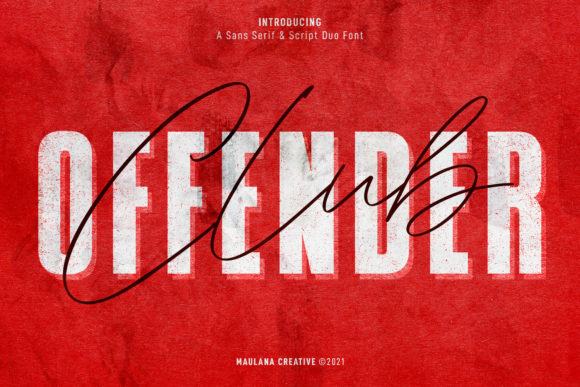 Offenders Club Duo: A Signature Script and Sans Serif Typeface for Modern Branding