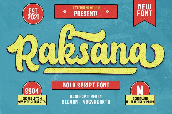 Raksana Script Handwritten Font for Bold Web Headers