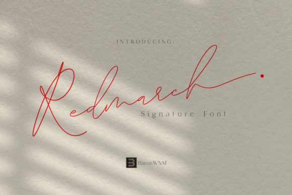 Redmarch: A Stylish Script Handwritten Font for Editorial Design