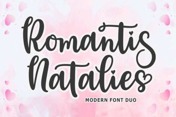 Romantis Natalies: A Modern Duo Font Script for Handmade Branding