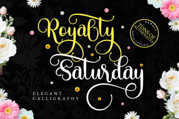 Royalty Saturday: Elegant Modern Calligraphy Script for Luxury Crafts