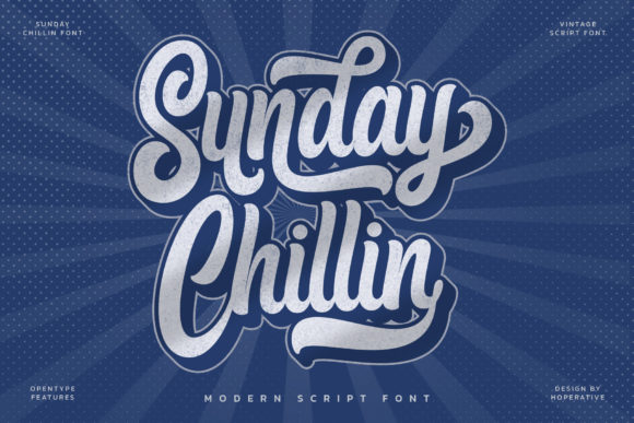 Sunday Chillin: A Retro Script Font for Editorial Design
