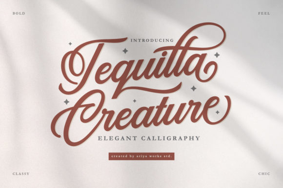 Tequilla Creature: The Elegant Script Font for Modern Brand Identity
