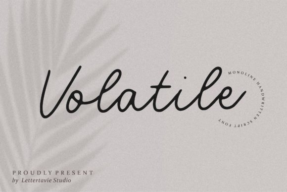 Volatile Typeface: A Vintage Script for Editorial Design